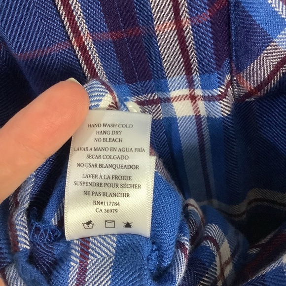 Rails Britt Santorini Royal Plaid Cap Sleeve Shirt XS - Picture 12 of 15